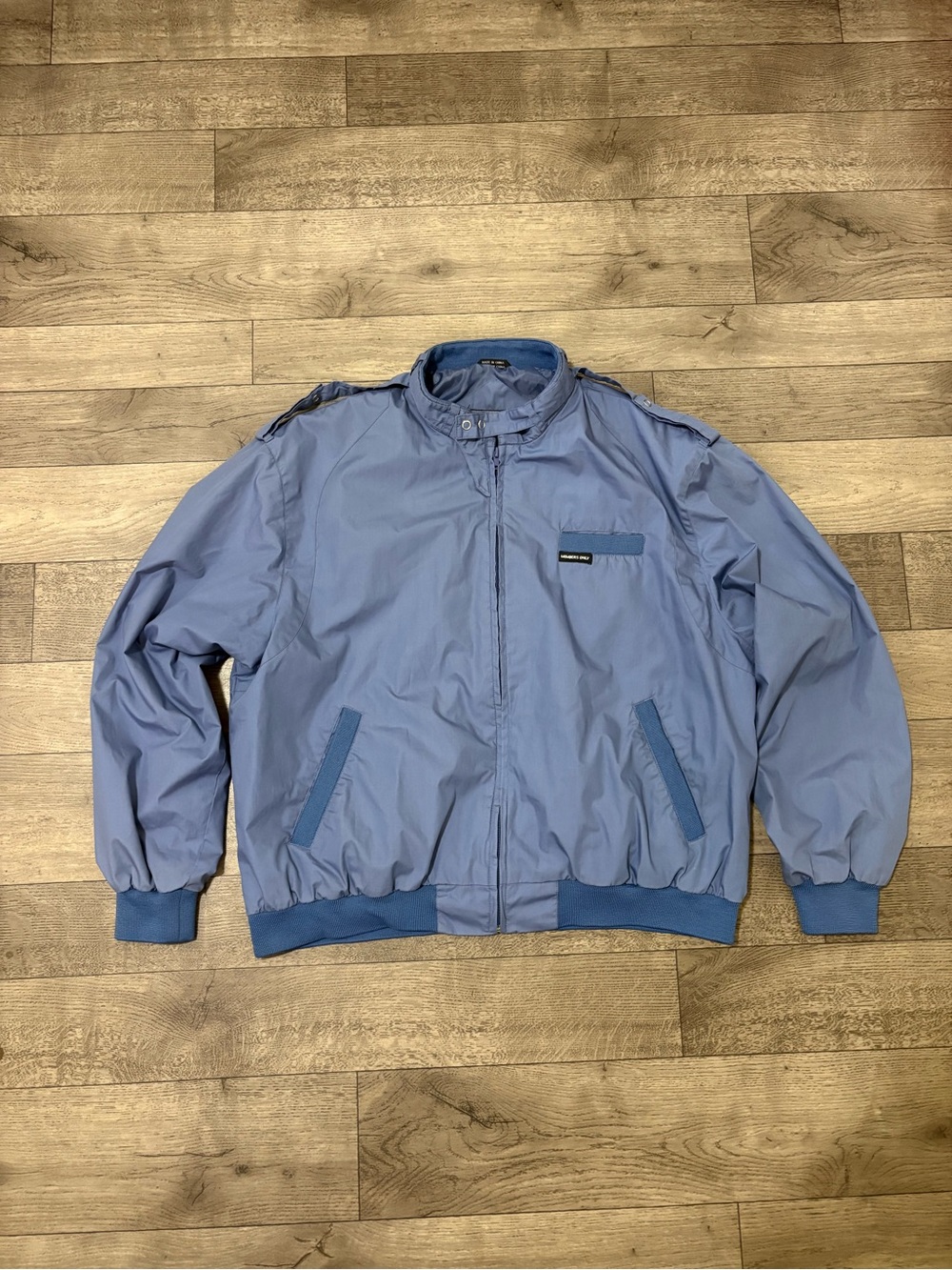 Vintage Members Only Jacket Light Blue